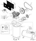 Page A Diagram and Parts List for CIQ71080V 1999 Campbell Hausfeld Compressor